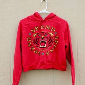 crop tiger hoodie